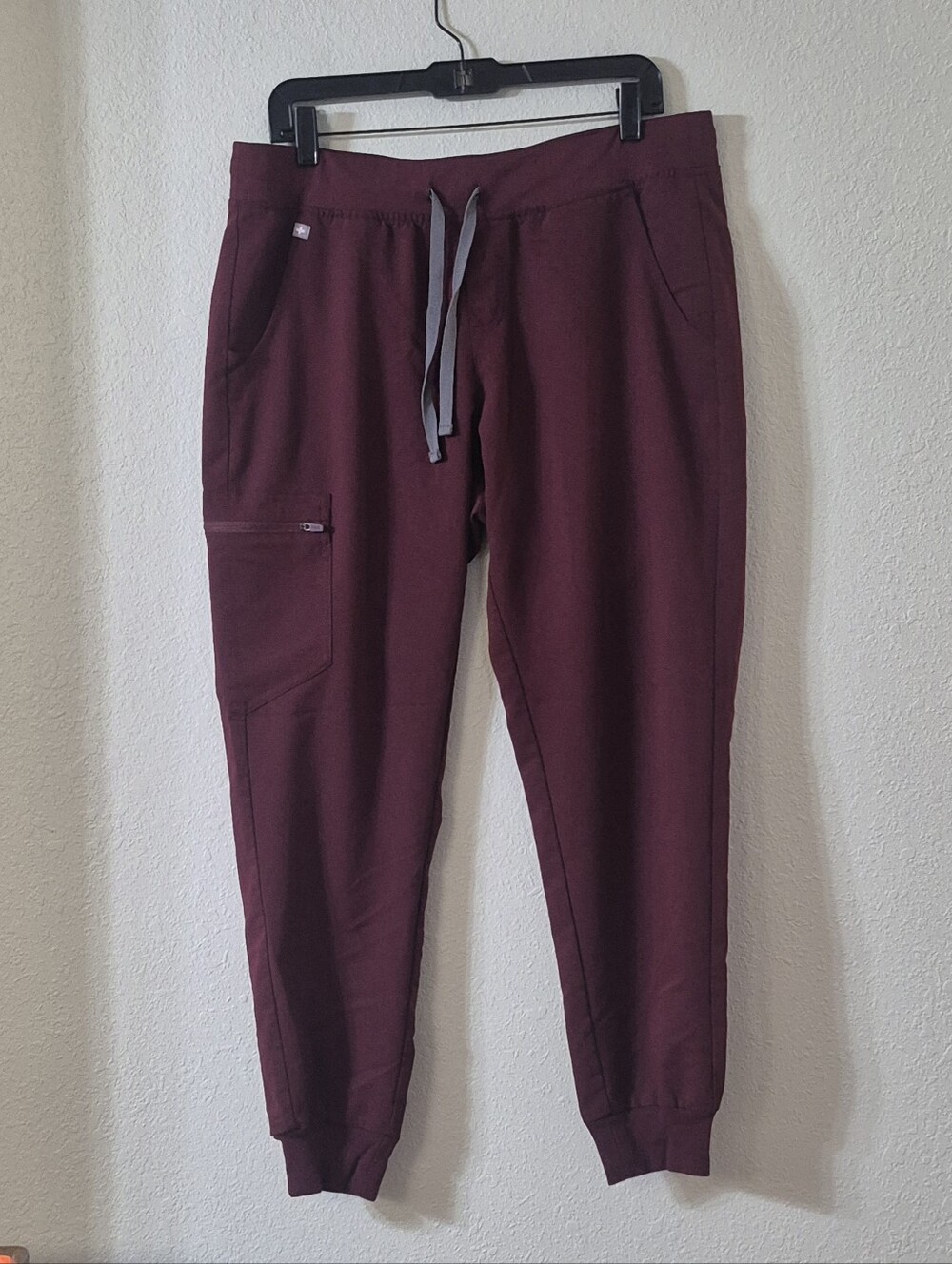 Figs Wine Drawstring Jogger Pants